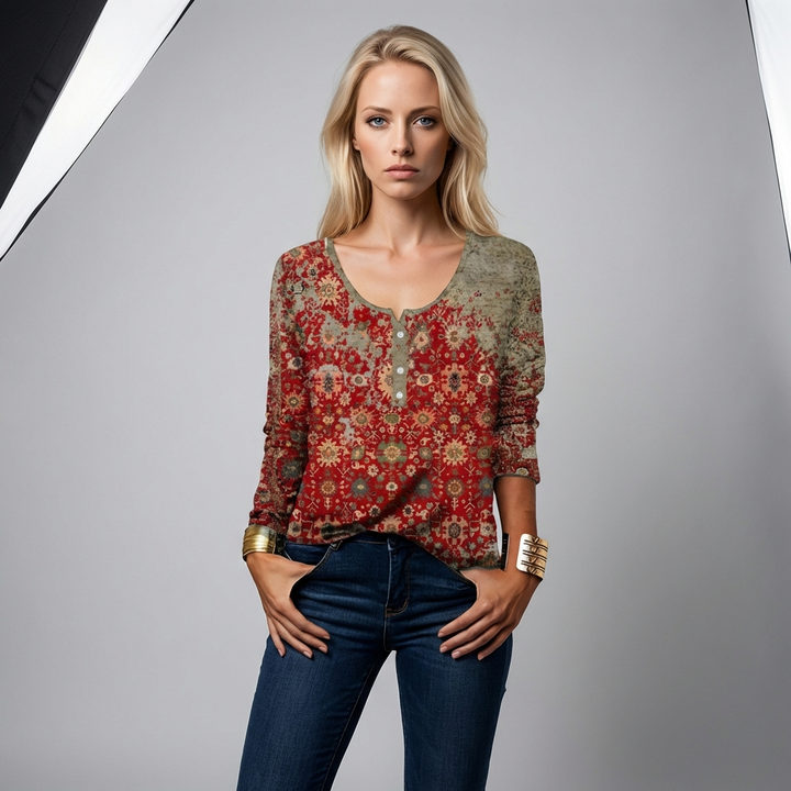 Elegant dametop – Raffineret stil og forfinede detaljer