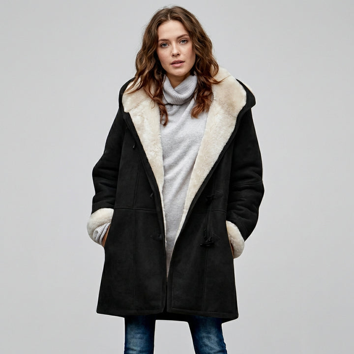 Kvinders Hættefrakke – Toggle Front Stil