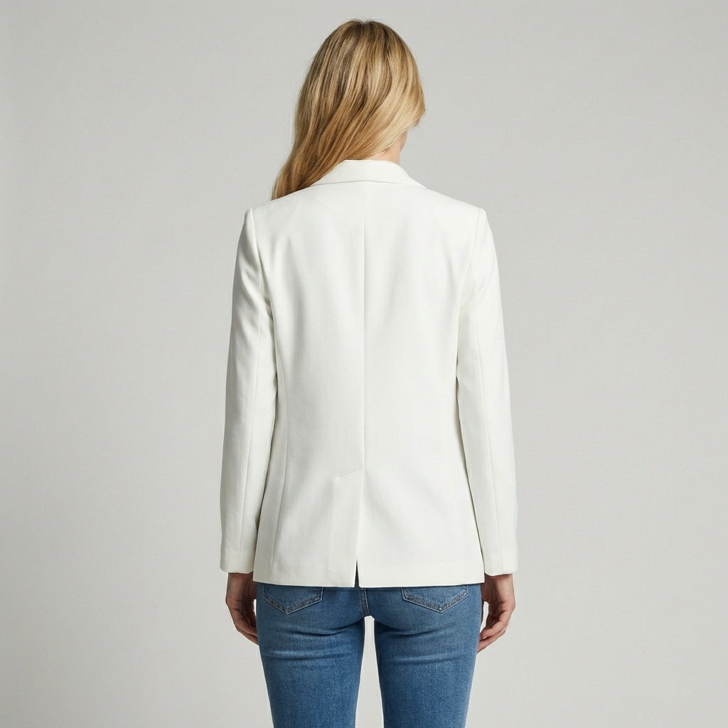 Kvinders Front Pocket Blazer – Struktureret Hverdagslag