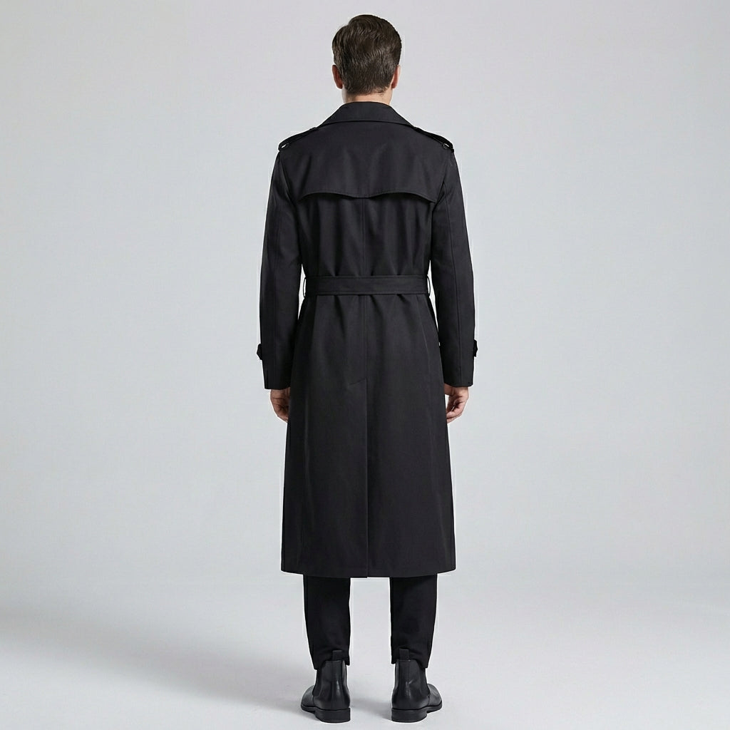 Herre Over Knæet Bælte Trench Coat