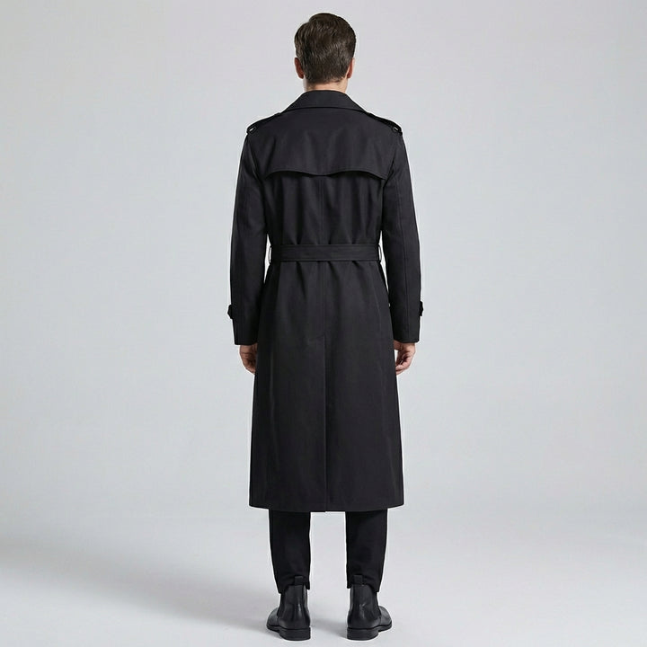 Herre Over Knæet Bælte Trench Coat