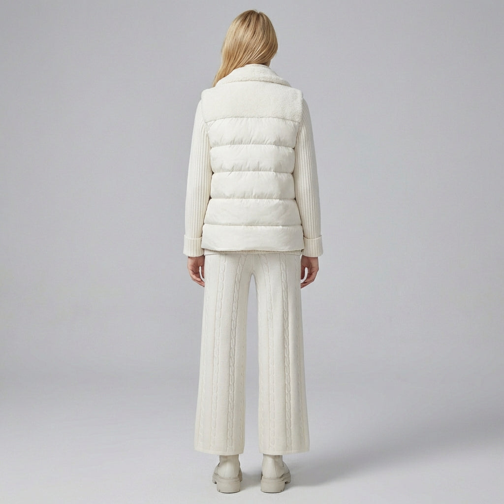 Kvinders Turtleneck, Bukser og Polstret Vest