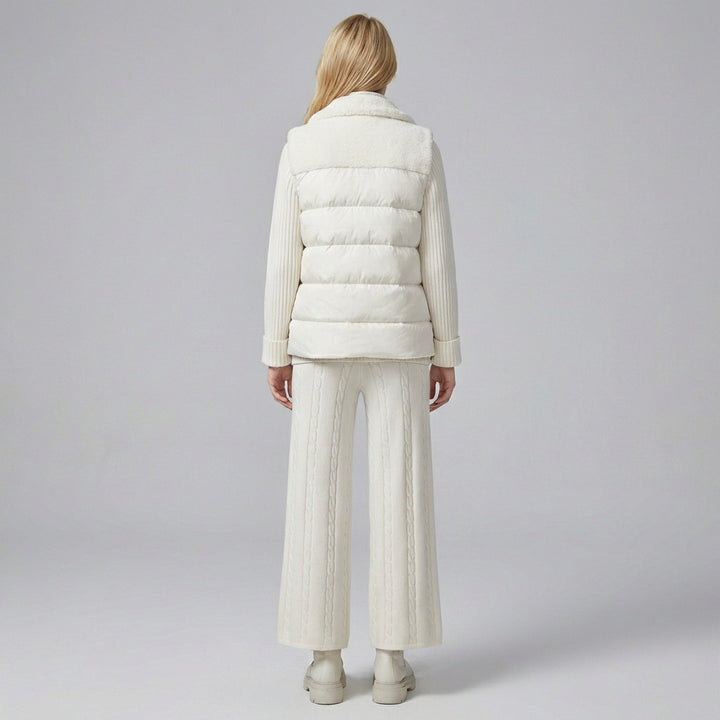 Kvinders Turtleneck, Bukser og Polstret Vest