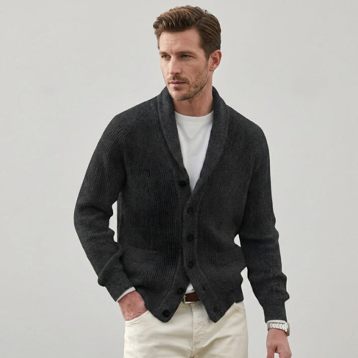 Herre Shawl-Collar Cardigan