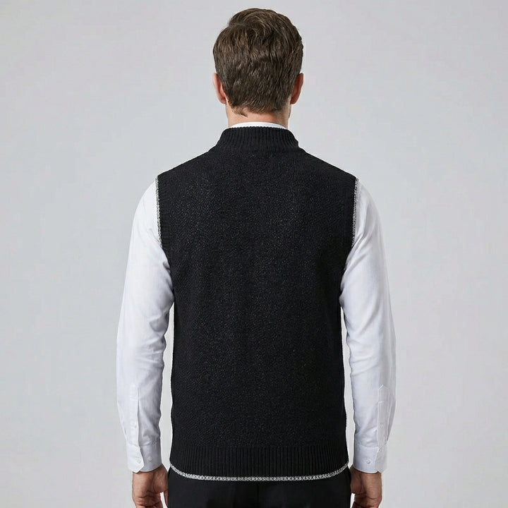 Herre Vest med Lynlås Front