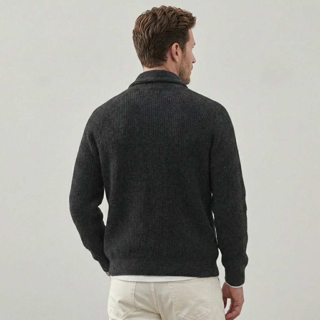 Herre Shawl-Collar Cardigan