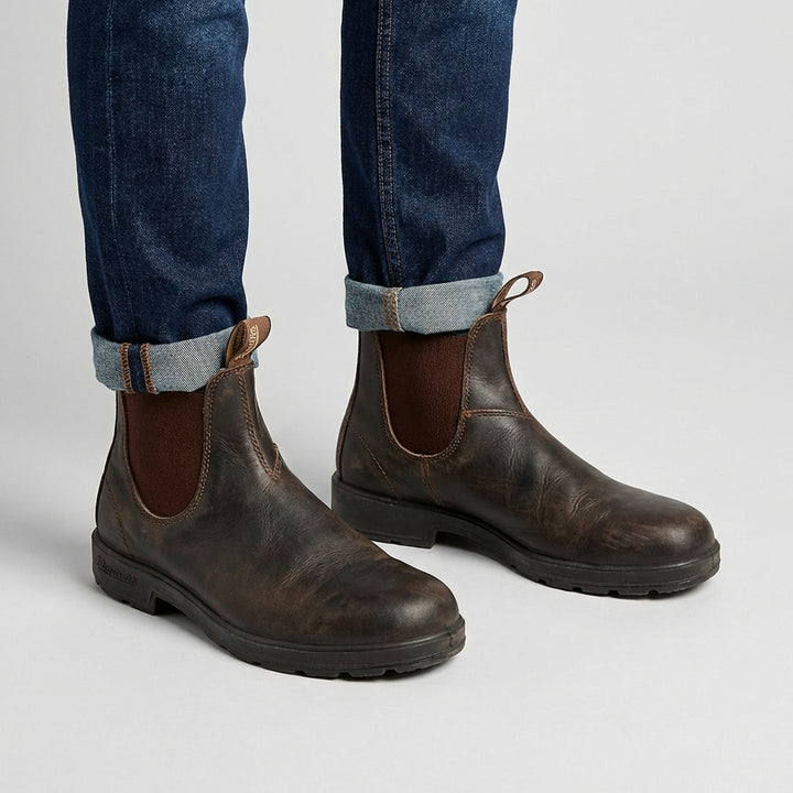 Herrestøvler Slip-On Design med skaft