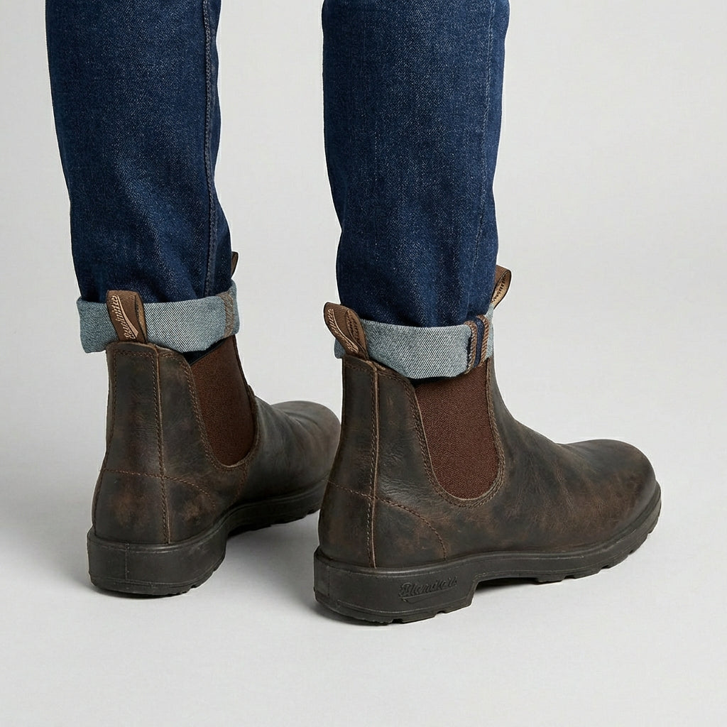 Herrestøvler Slip-On Design med skaft