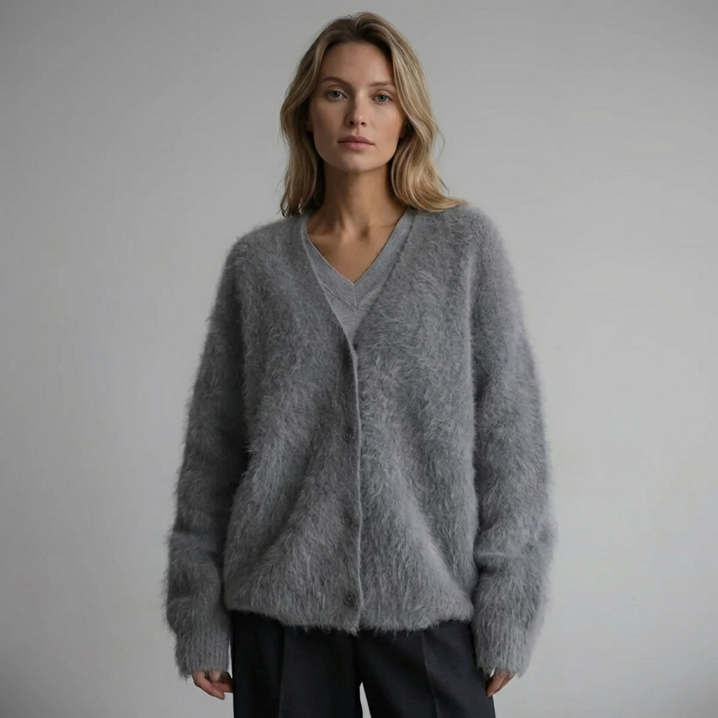 Finstrikket cardigan til kvinder