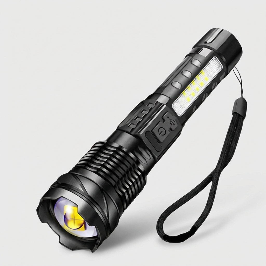 OutdoorHaven Militær Lommelygte – 5000 Lumen Taktisk Lygte