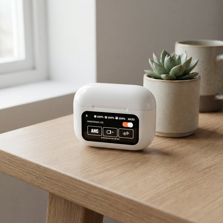 Trådløse Bluetooth-hovedtelefoner med display