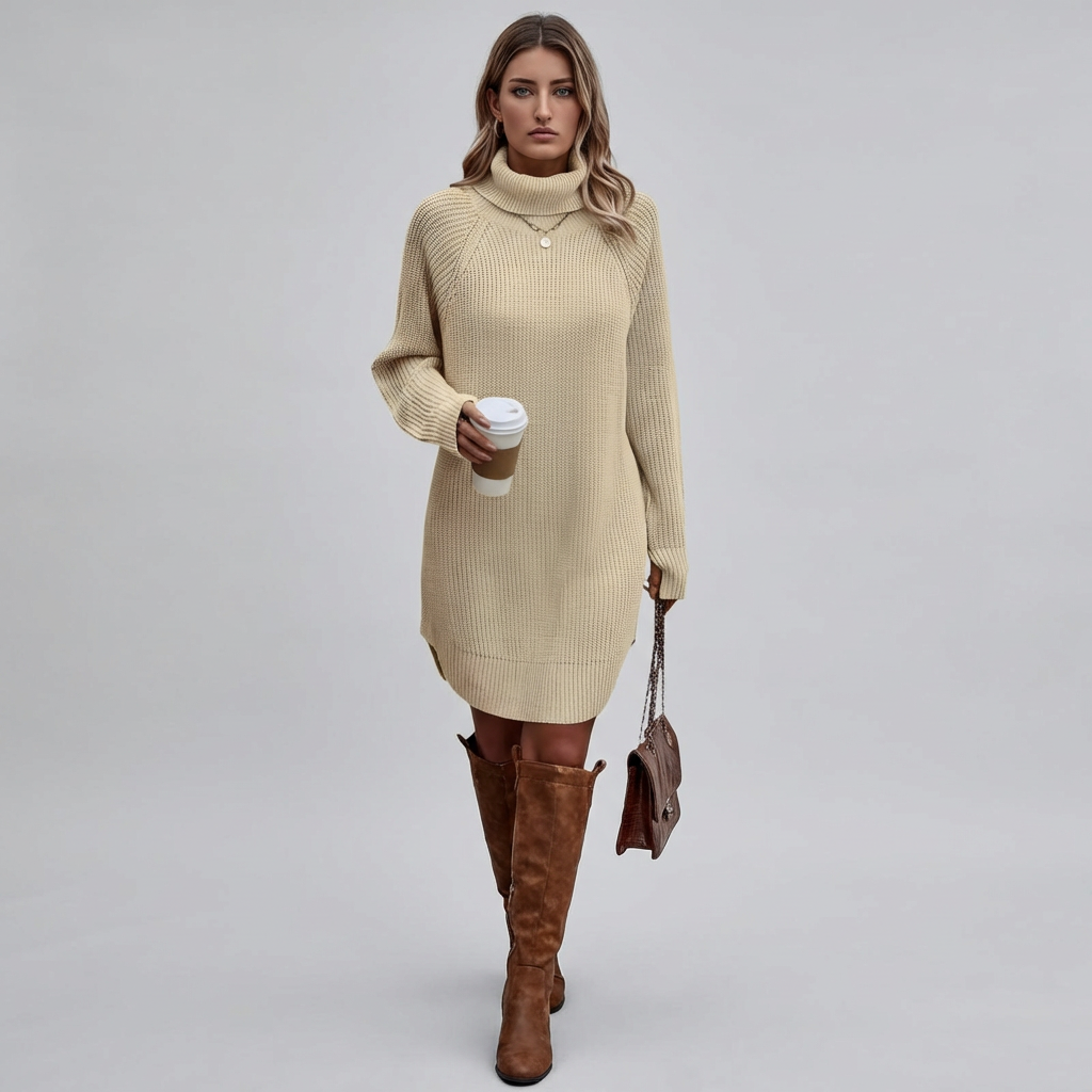 Elegant strikket kjole