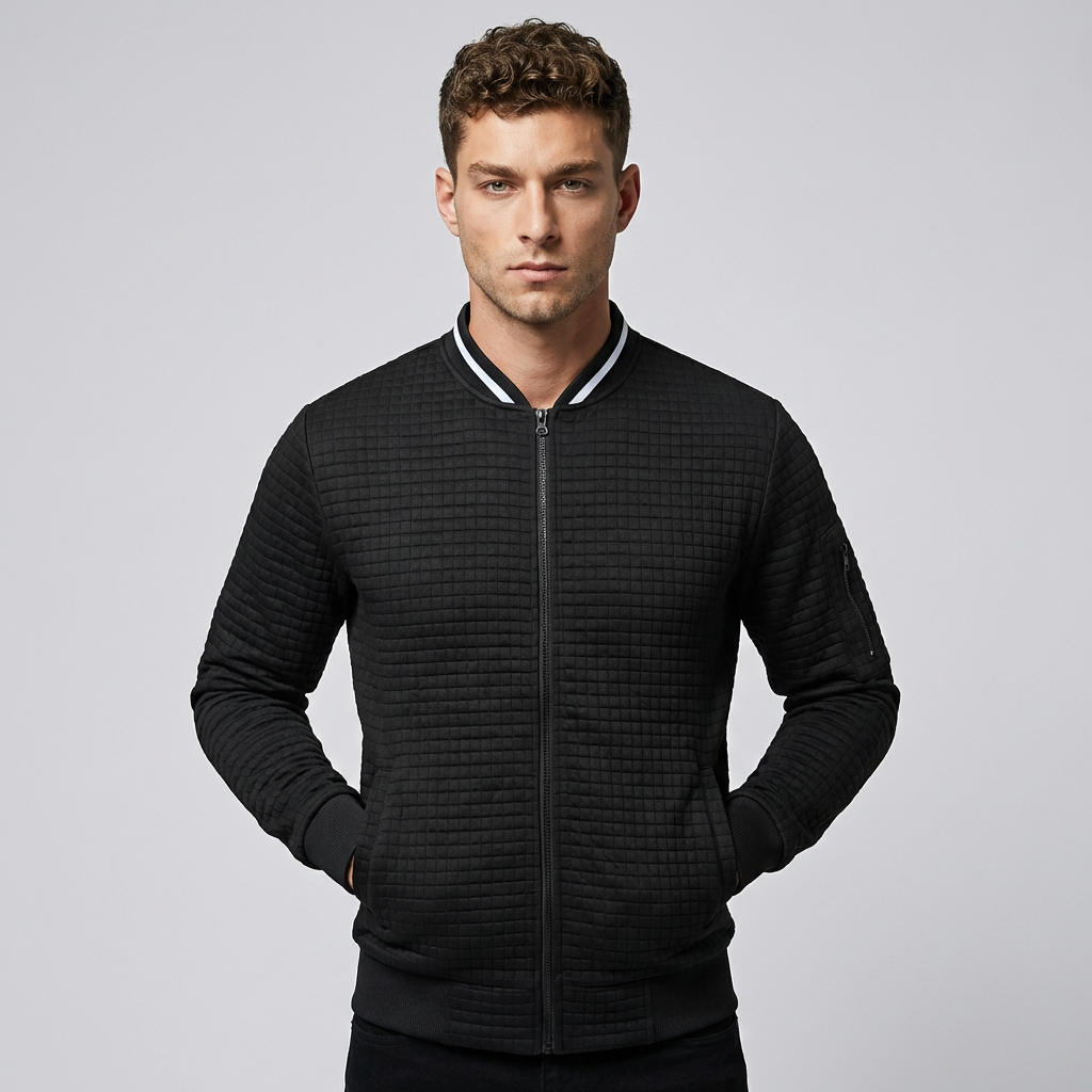 Behagelig og varm sweater med lynlås til mænd
