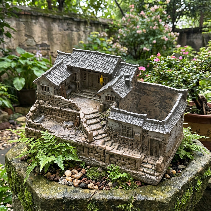 Rustik hyttehave-statue