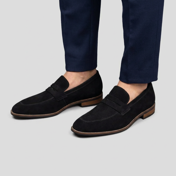 Herre loafers i blødt ruskind