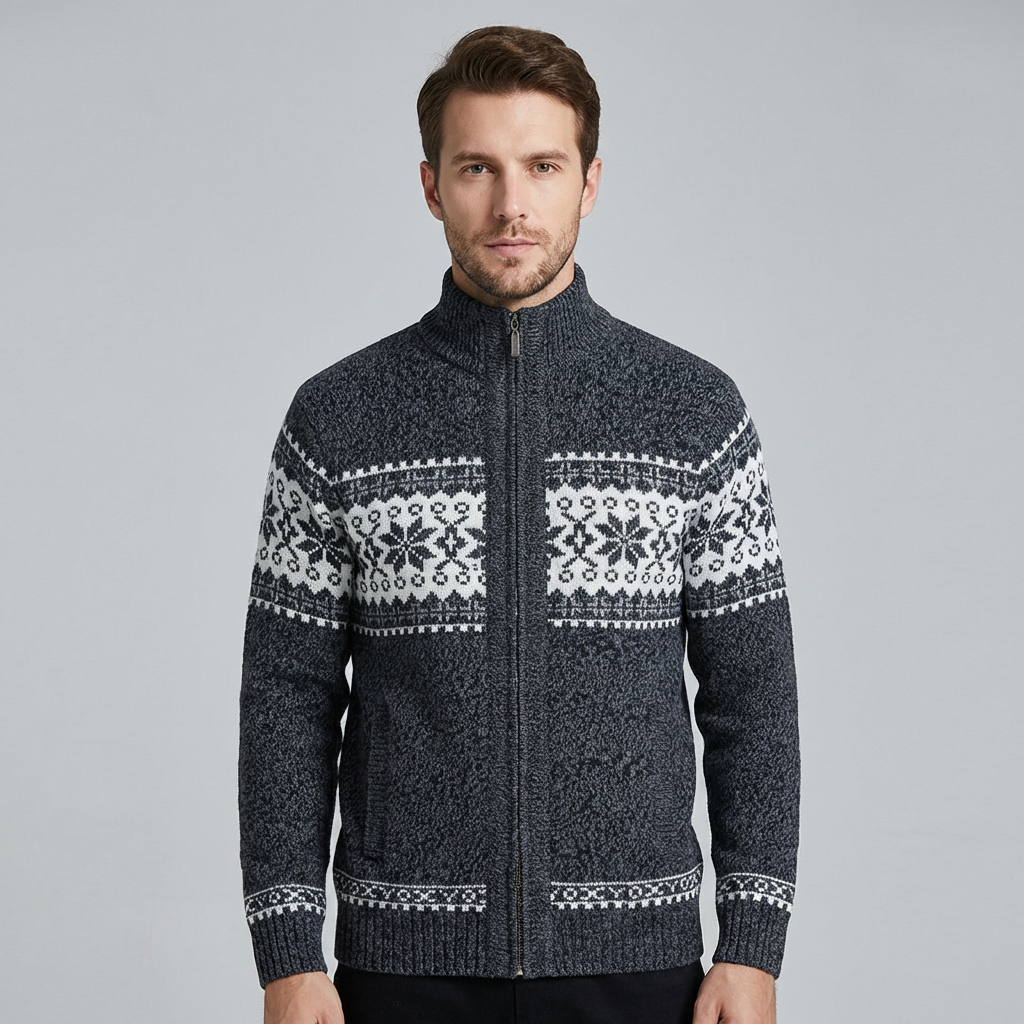 Herrestrikket cardigan