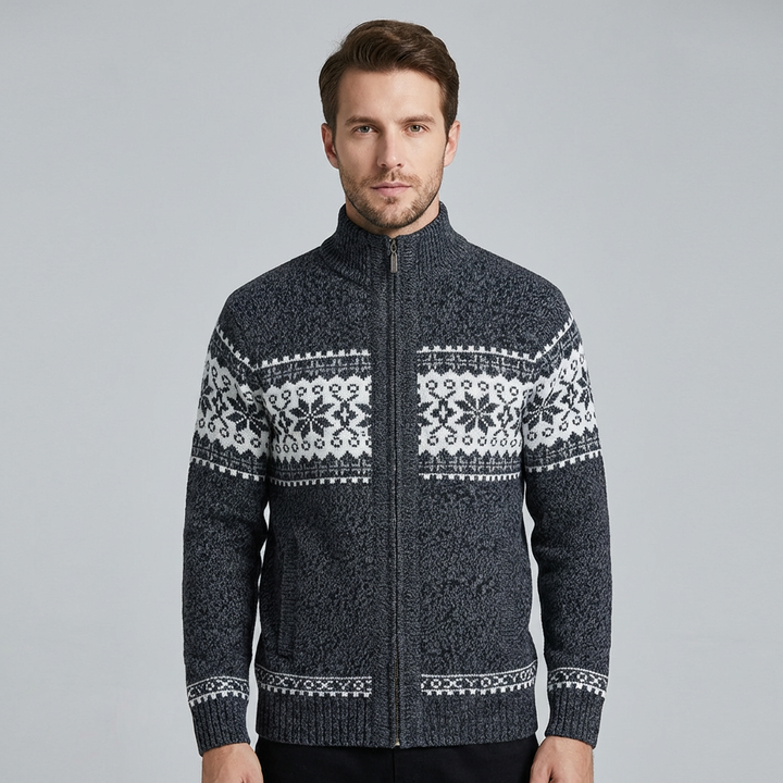 Herrestrikket cardigan