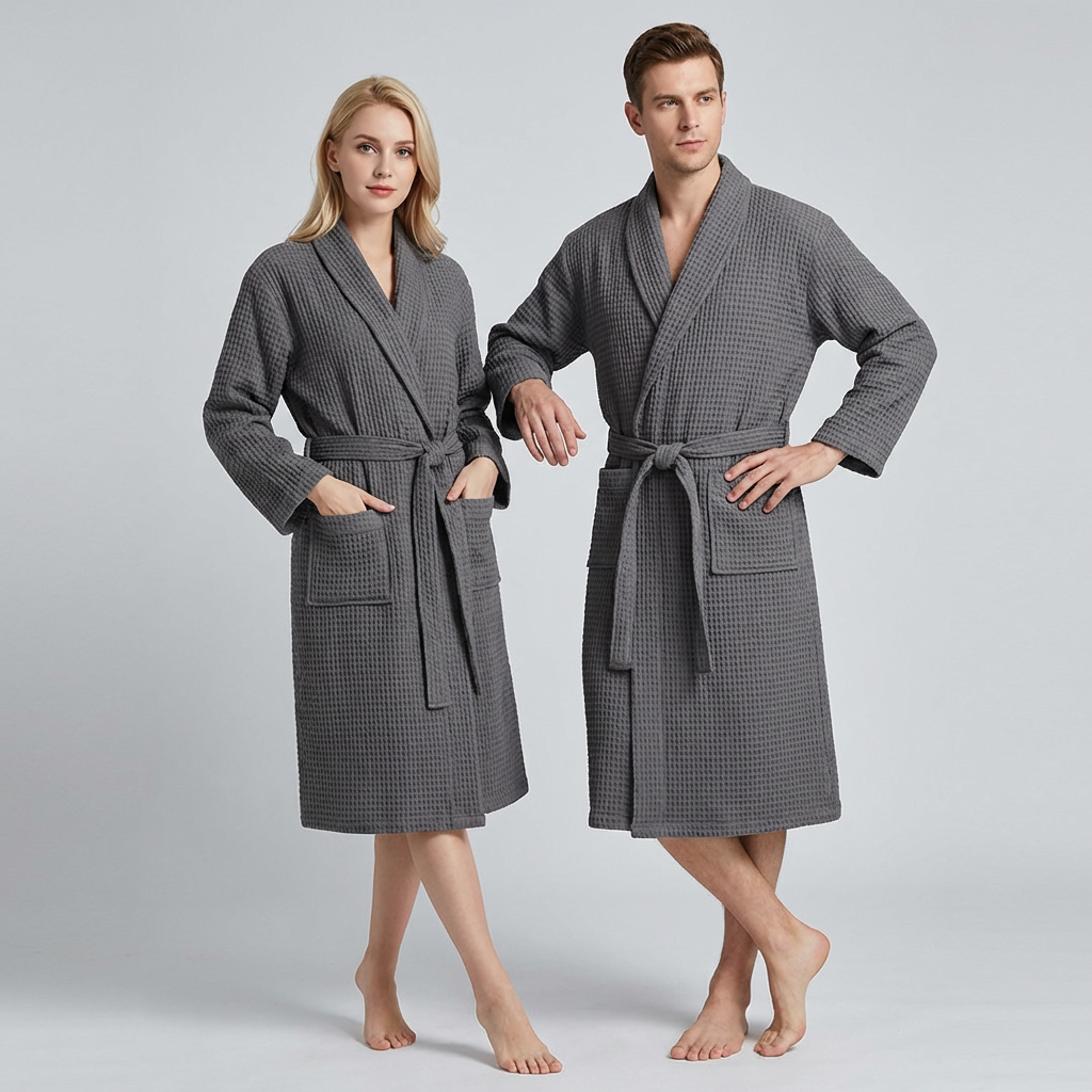 Unisex bomuldsbadekåbe