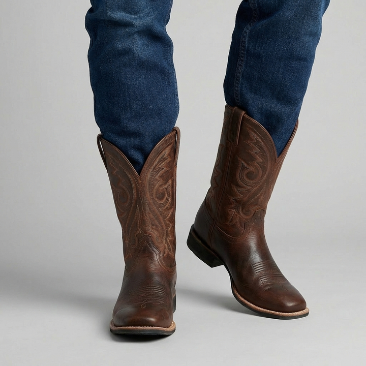 Herre western cowboystøvler