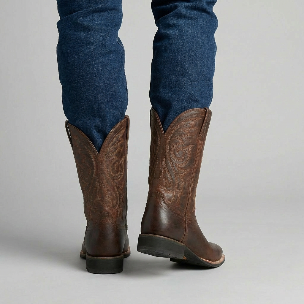 Herre western cowboystøvler