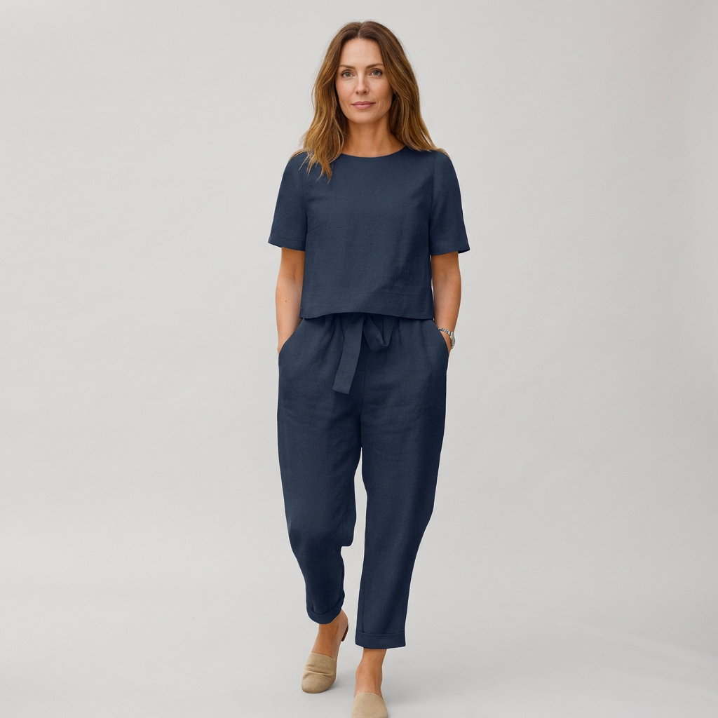 Dame Casual Langærmet Top & Bukse-sæt
