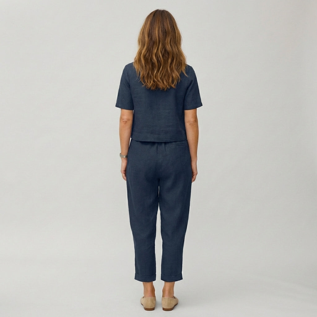 Dame Casual Langærmet Top & Bukse-sæt