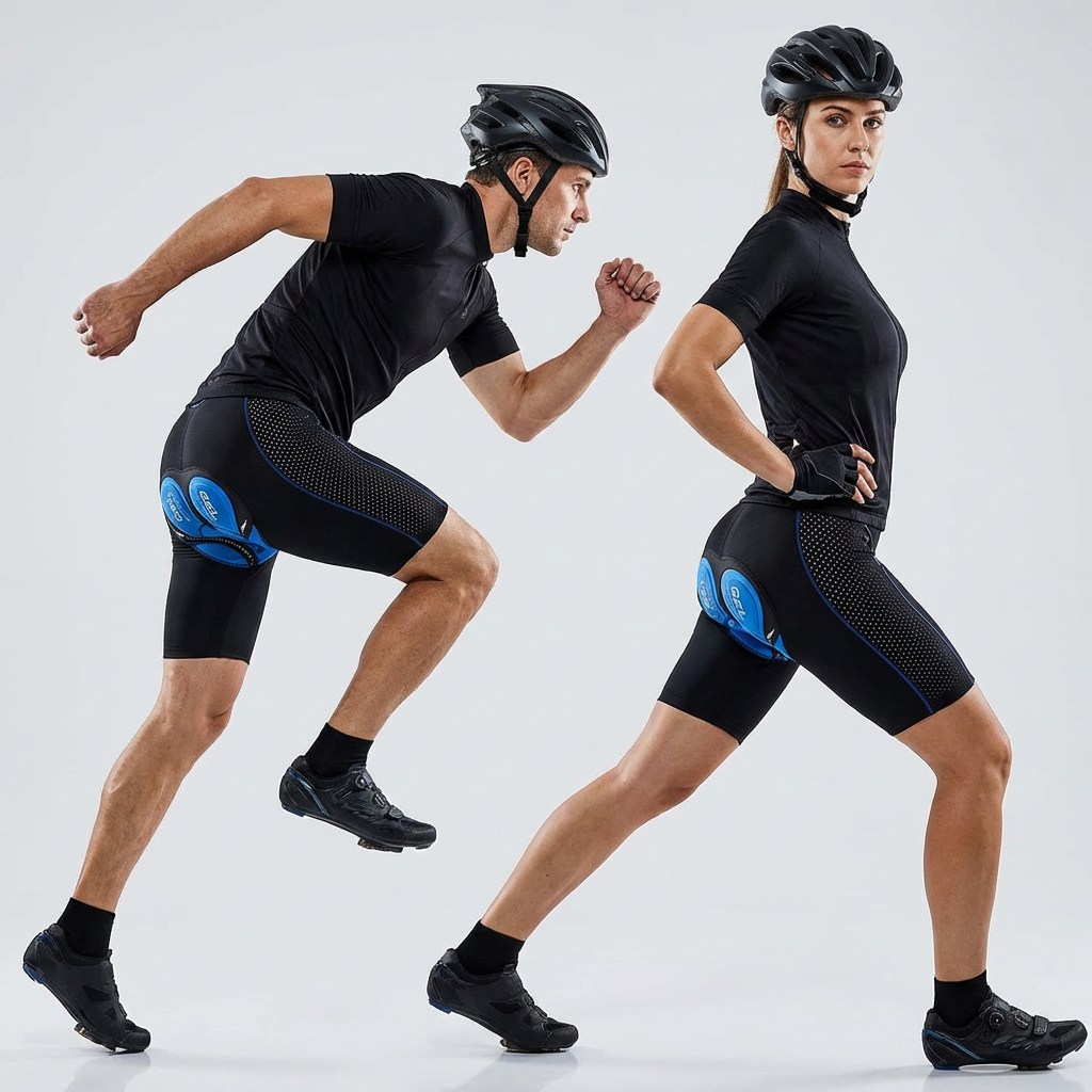 Unisex gelpolstrede cykelundershorts