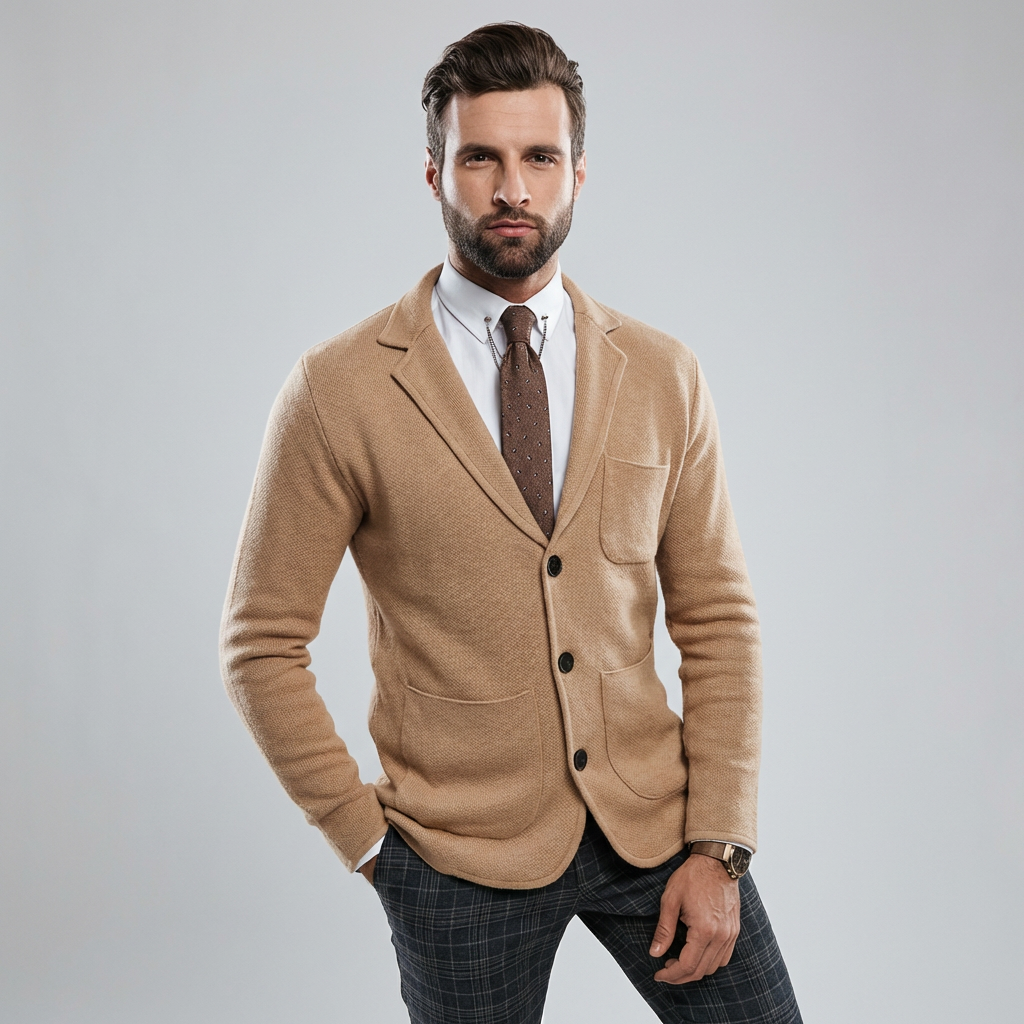 Herrestrikket blazer – Raffineret stil