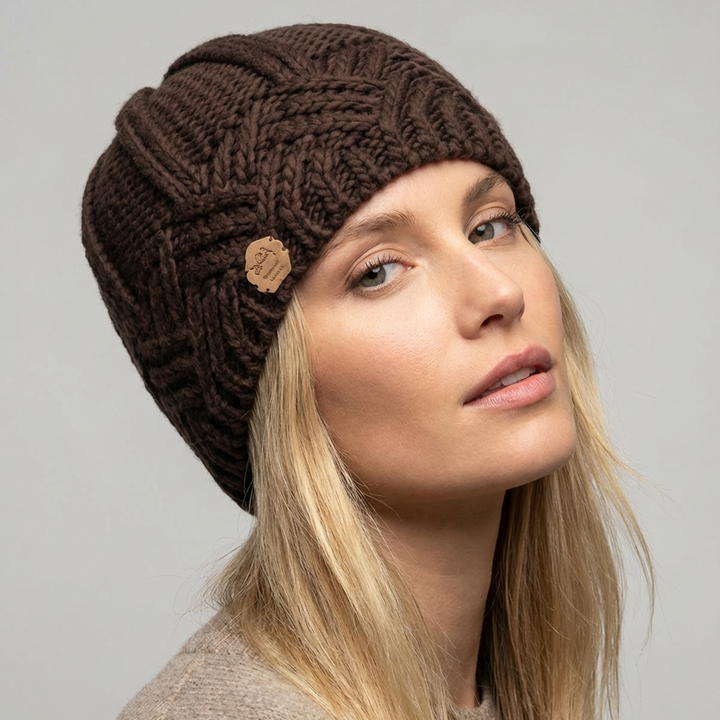 Dame Strikket Beanie