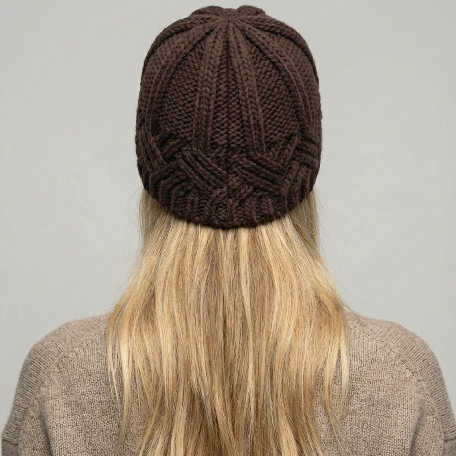 Dame Strikket Beanie