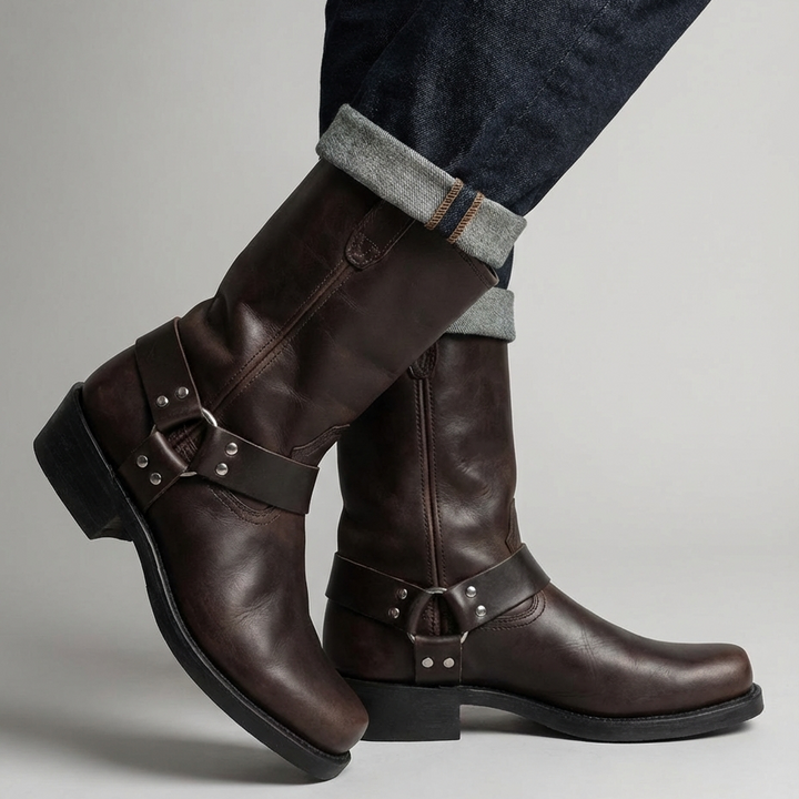 Herre cowboystøvler i vintage-stil