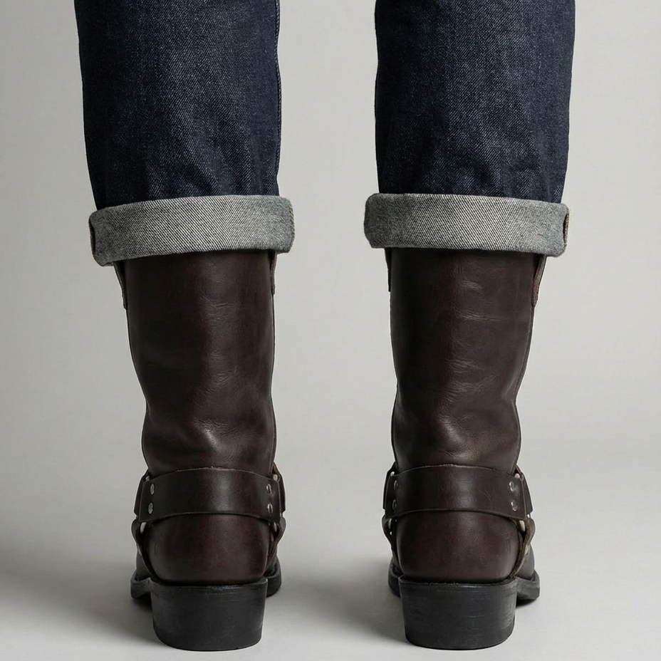 Herre cowboystøvler i vintage-stil