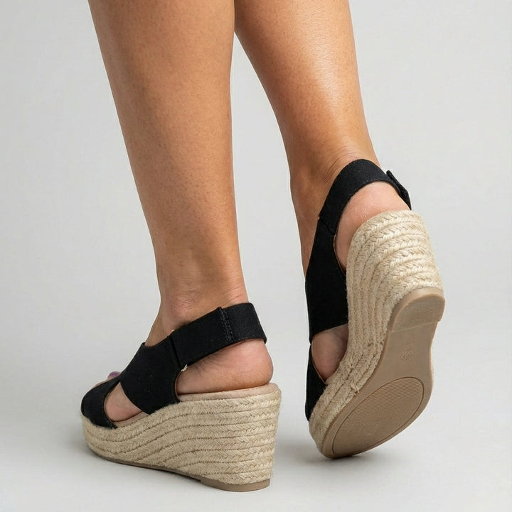 Dame kilehæle-espadriller