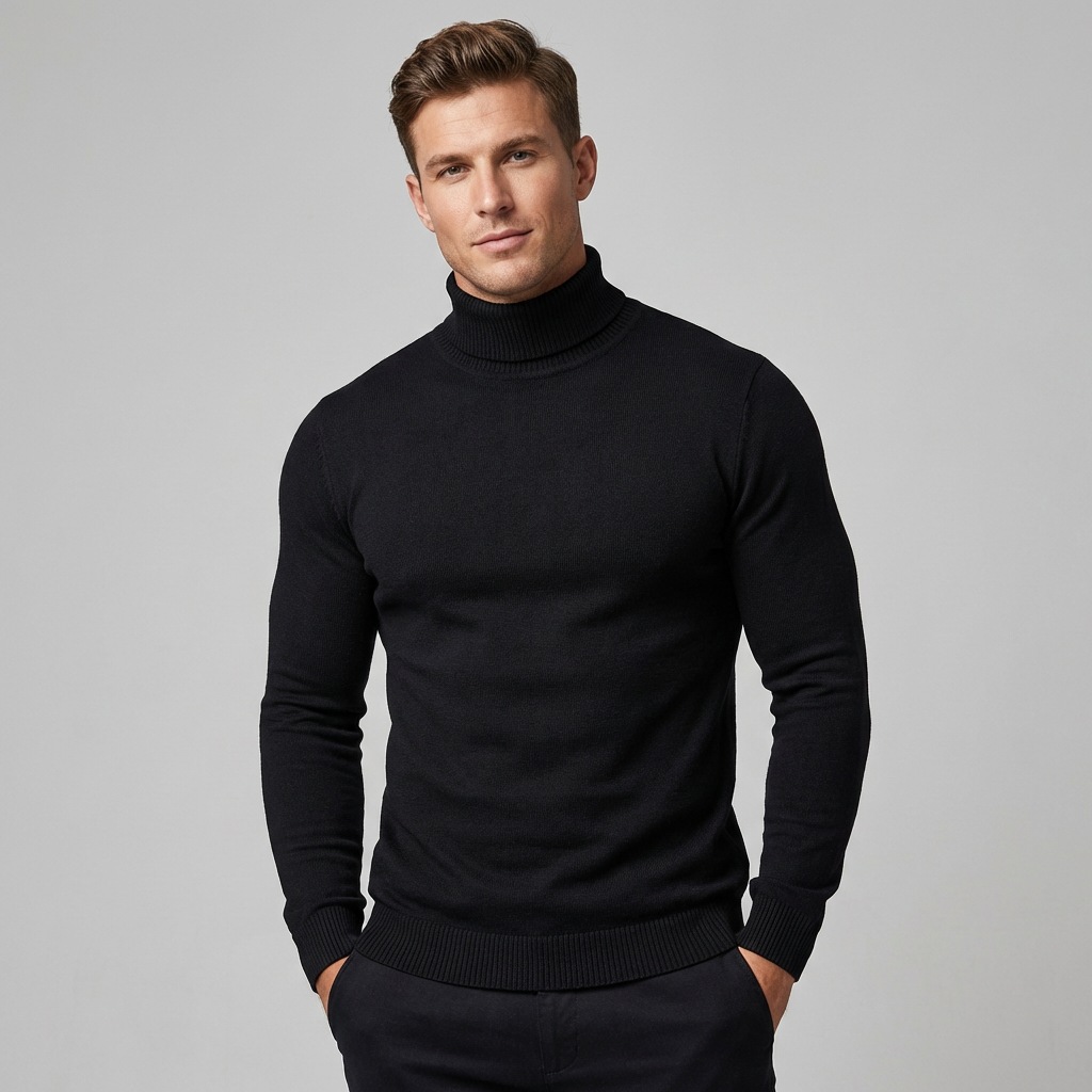 Rullekravesweater til mænd