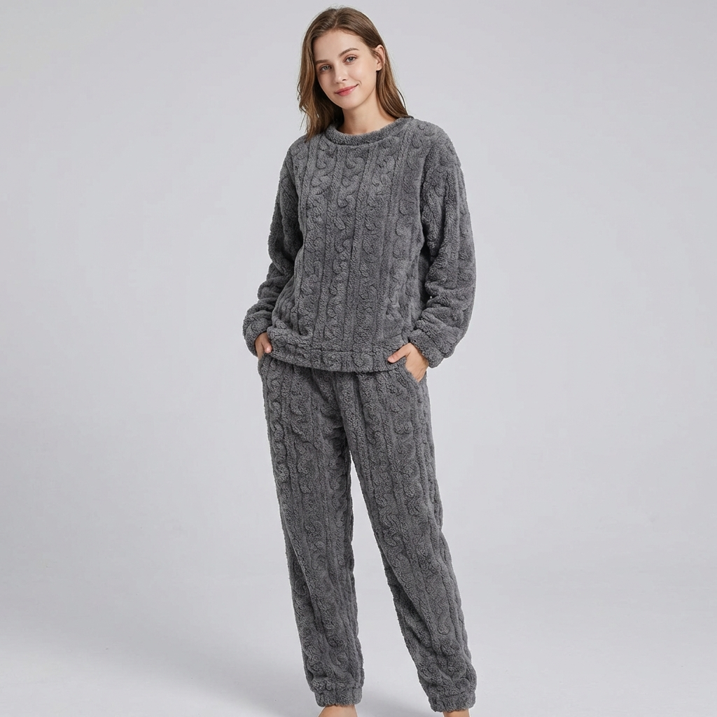 Fleece-pyjamassæt til kvinder