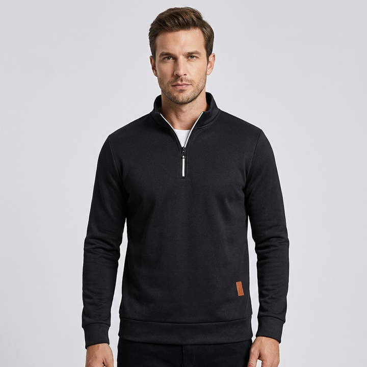 Sommer-sweater med lynlås til mænd