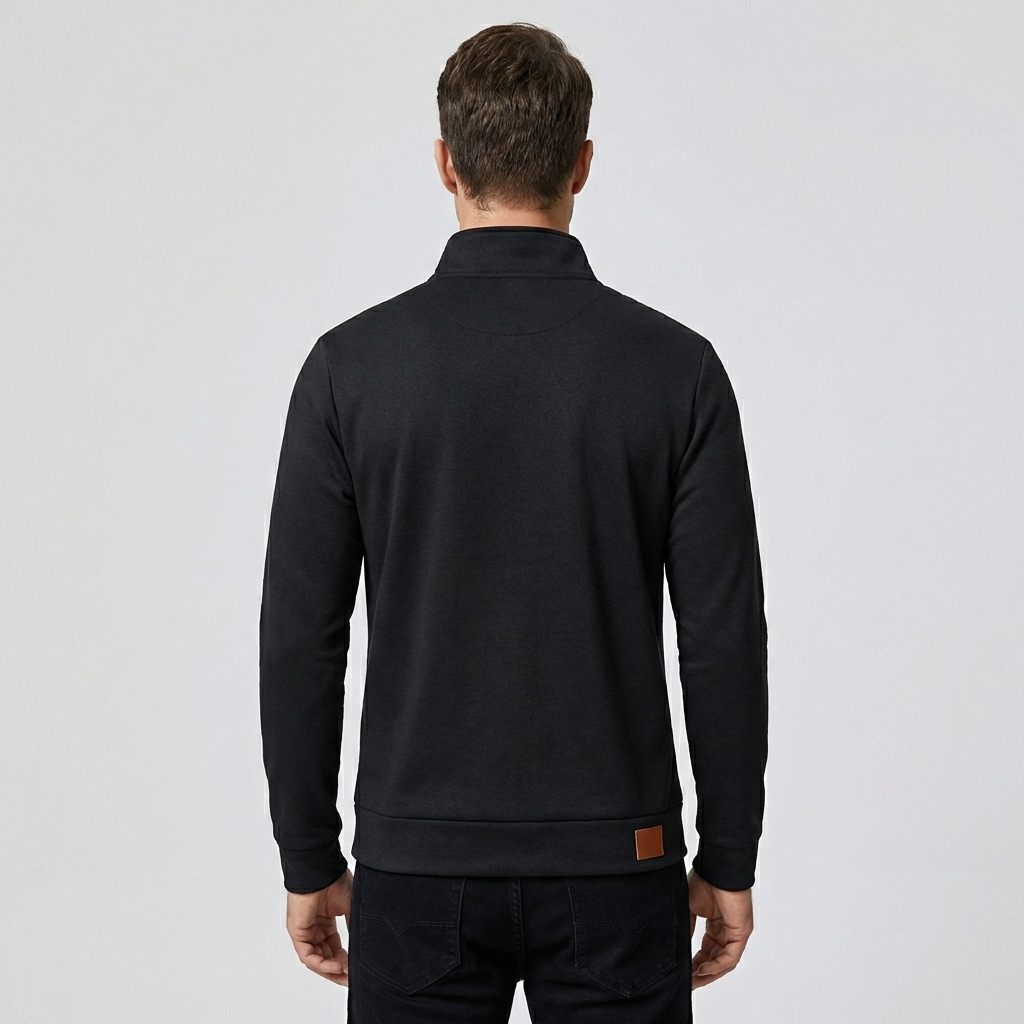Sommer-sweater med lynlås til mænd