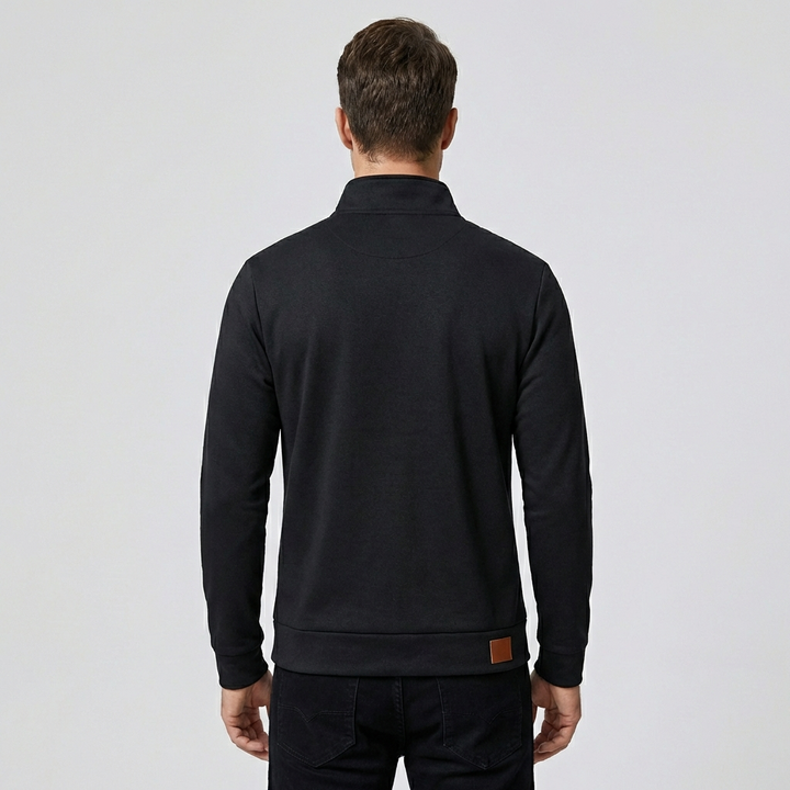 Sommer-sweater med lynlås til mænd