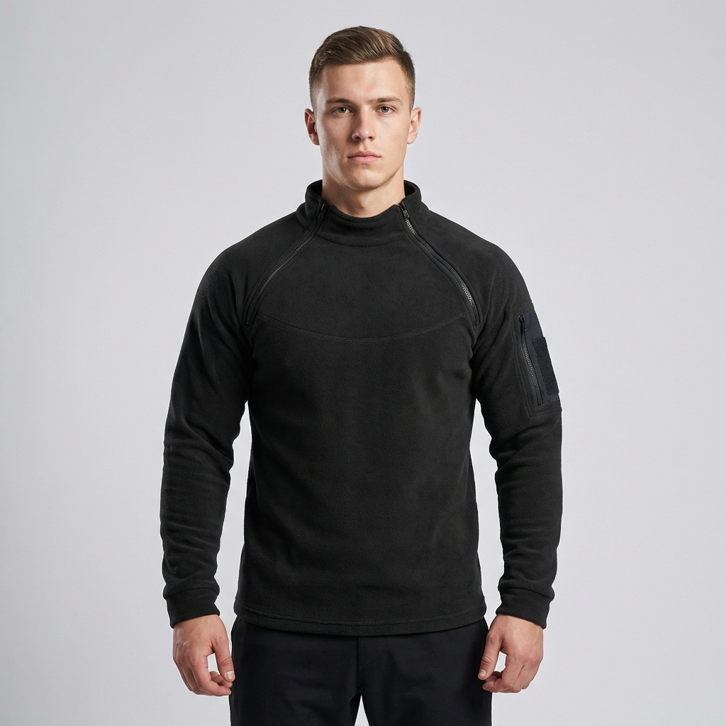 Vindtæt og fleece-sweater til mænd