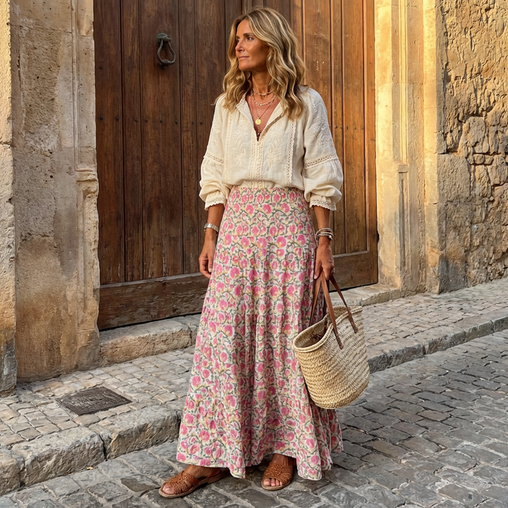 Boheme Maxi Nederdel med Print