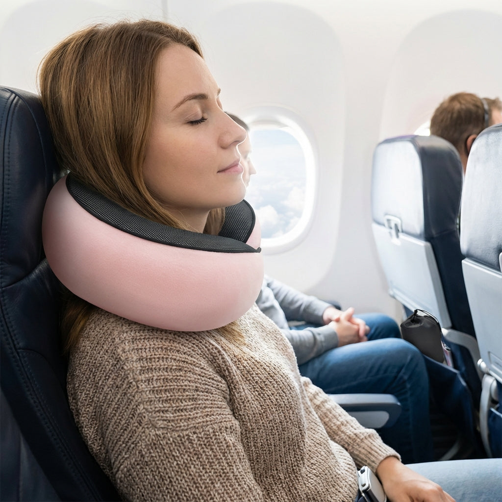 Ergonomiske rejsehovedpuder med memory-skum