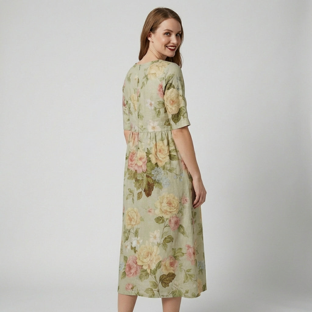 Khaki Midi-kjole til kvinder