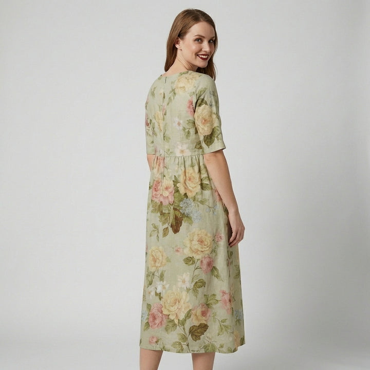 Khaki Midi-kjole til kvinder