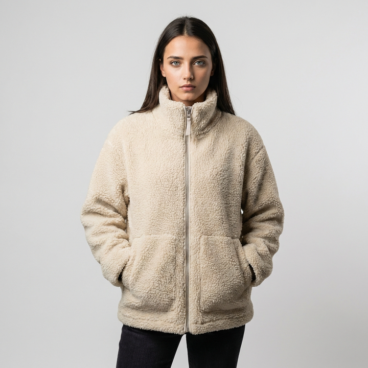 Oversized uldjakke til kvinder