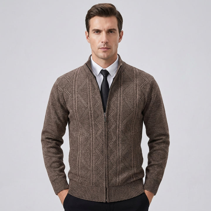 Herrecardigan – Strikstil i lag-på-lag-stil