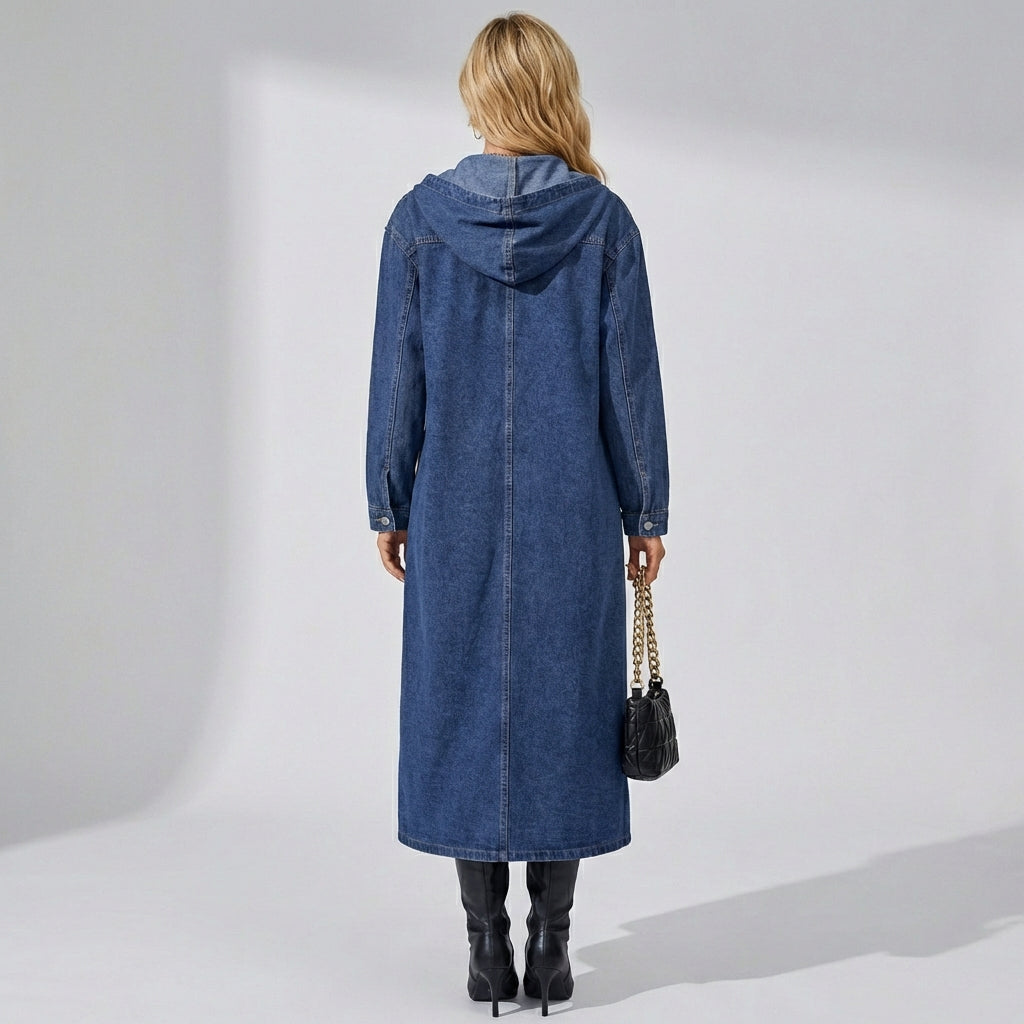 Dame lang denim trenchcoat
