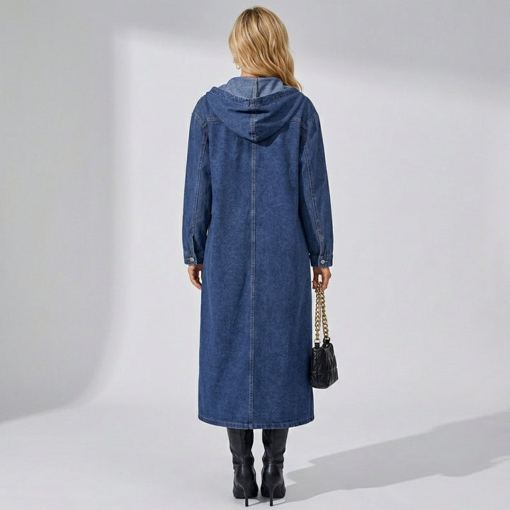 Dame lang denim trenchcoat