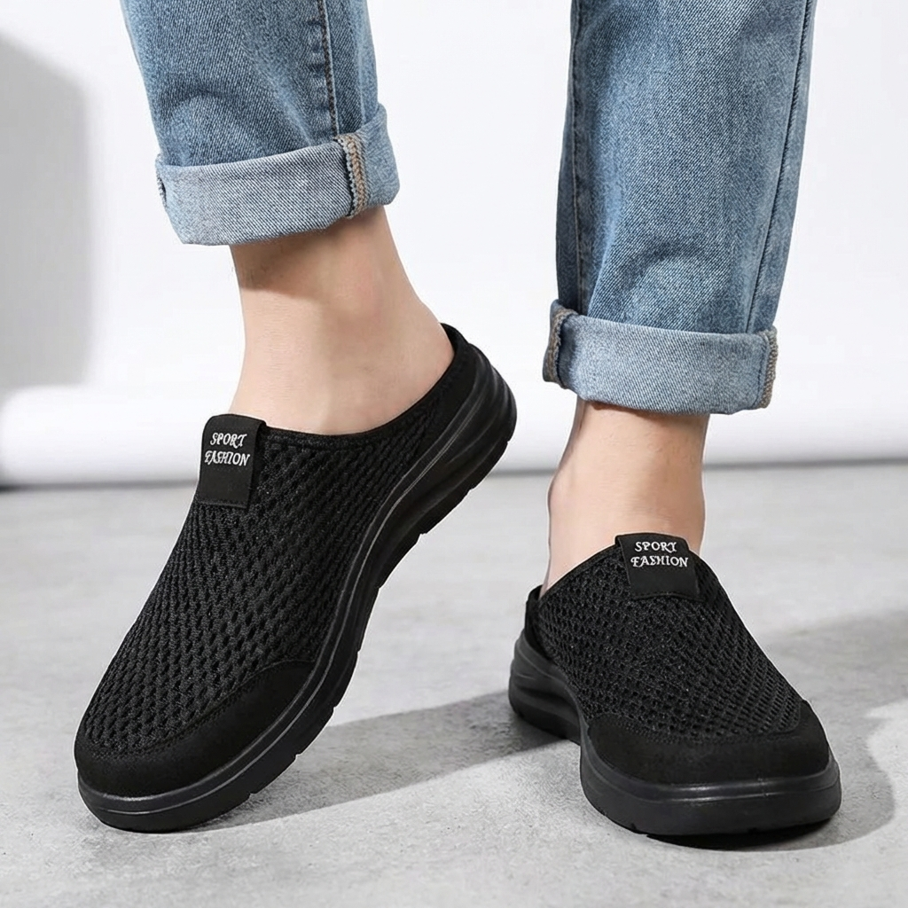 Ortopædiske slip-on sandaler til mænd