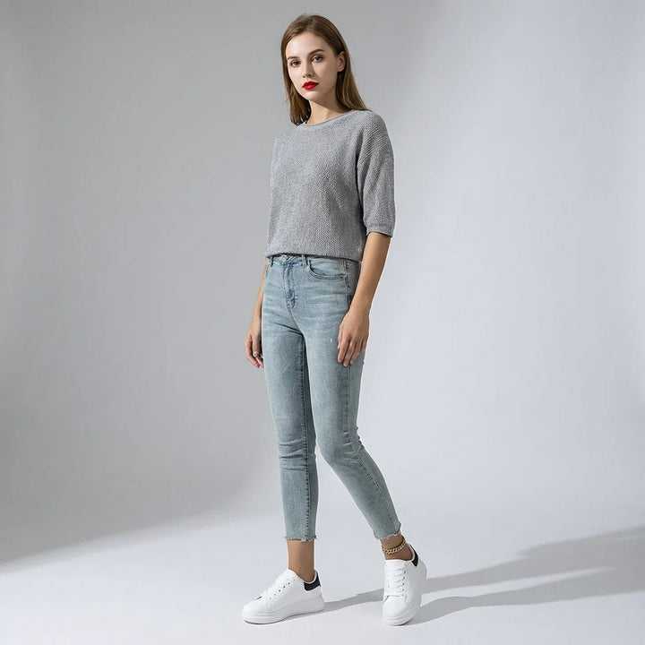 Hvide Læder Sneakers til Kvinder