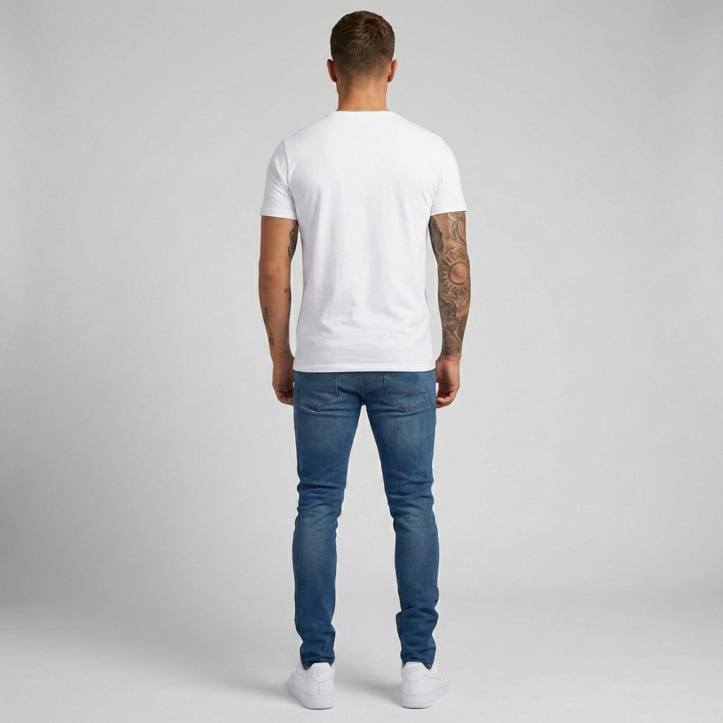 Mænds Slim Fit Afslappet Stretch Denim Jeans